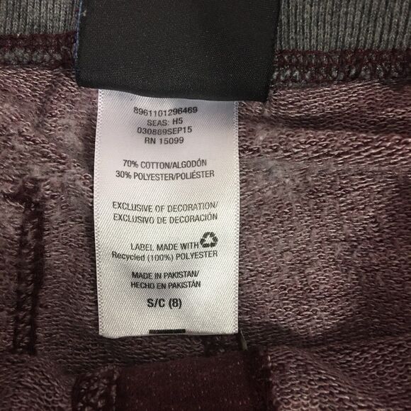 Amplify Boys Jogger Pants Maroon Stretch Waist Size Small 8 Preowned - Picture 6 of 8